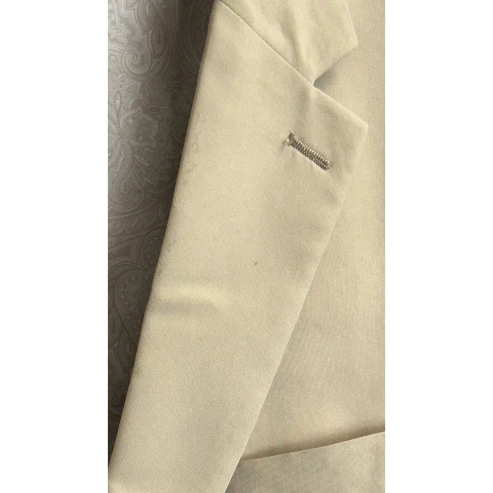 Chaps Mens 42R Tan Khaki Two Button Blazer Sport Coat Paisley Lining‎ Jacket
